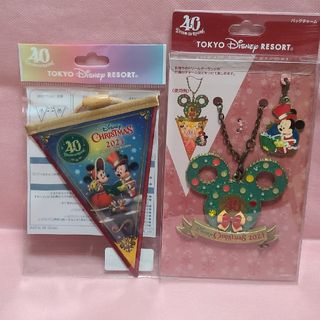 ディズニー(Disney)のディズニー 40周年　バッグチャーム & ガーランド　クリスマス(キーホルダー)