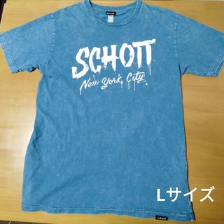 ショット(schott)の【482 】Schott ショット Tシャツ L タイダイ ペンキ 半袖(Tシャツ/カットソー(半袖/袖なし))