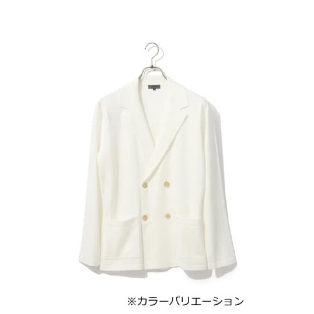 HILTON ニット ジャケット S ホワイト トガニット ヒルトン 戸賀 メンズのジャケット/アウター(テーラードジャケット)の商品写真