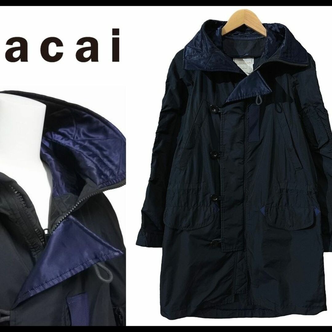 sacai(サカイ)のsacai サカイ 12ss 異素材 ドッキング N-3B型 モッズ コート メンズのジャケット/アウター(モッズコート)の商品写真