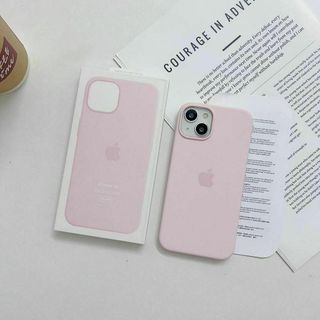 【新品】純正互換品iPhone 14 pro　シリコンケース　チョークピンク(iPhoneケース)