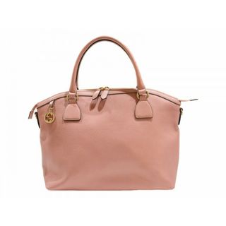 グッチ(Gucci)の【中古品】GUCCI
トートバッグ 449660 ピンク系 レザー ハンドバッグ　トートバッグ　お仕事バッグ　マザーズバッグ　A4サイズ収納可　シンプル　おしゃれ【中古】松山久万ノ台店(トートバッグ)