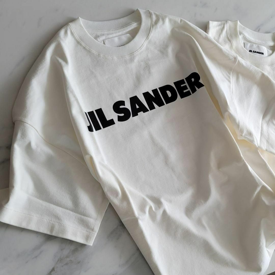 Jil Sander(ジルサンダー)の★新品未使用★JIL SANDER ロゴ コットン Tシャツ Mサイズ メンズのトップス(Tシャツ/カットソー(半袖/袖なし))の商品写真