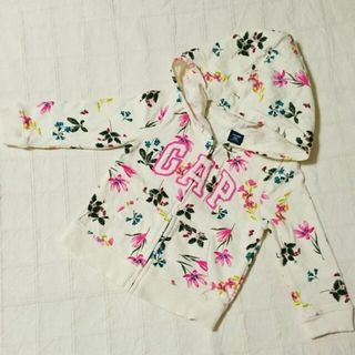 ベビーギャップ(babyGAP)の18-24 （90）　baby GAP　花柄ジップパーカー(ジャケット/上着)