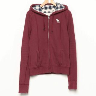 アバクロンビーアンドフィッチ(Abercrombie&Fitch)のAbercrombie&Fitch アバクロ ジップアップパーカー レッド M(パーカー)