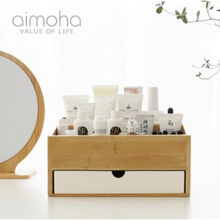 アイモハ(aimoha)のaimoha 収納ボックス バンブー メイクボックス(メイクボックス)