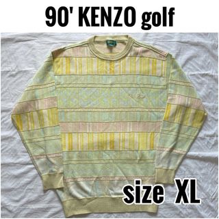 ケンゾー(KENZO)の90' KENZO GOLF サイズ4 ケンゾー 柄物 ニット 小杉産業(ニット/セーター)