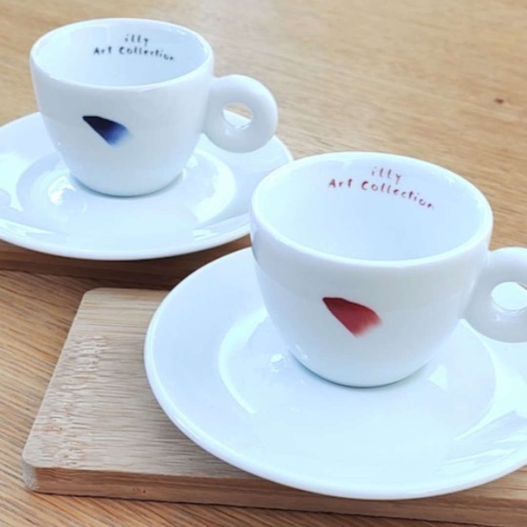 日本デイリーヘルス(ニッポンデイリーヘルス)の李禹煥 Illy アートコレクション エスプレッソカップ2セットlee ufan インテリア/住まい/日用品のキッチン/食器(グラス/カップ)の商品写真