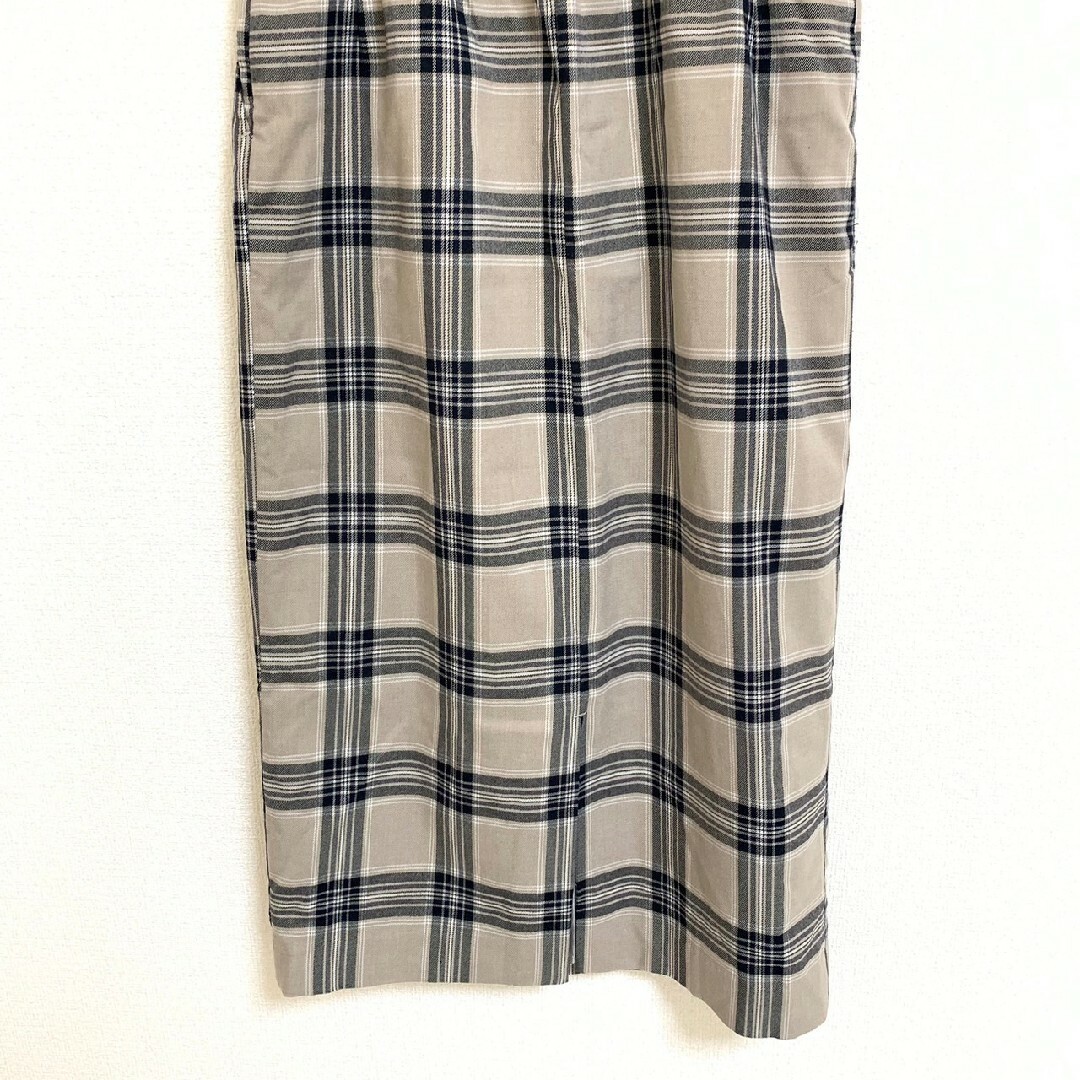 LOWRYS FARM(ローリーズファーム)のローリーズファーム　タイトスカート　L　ベージュ　ホワイト　ブラック　チェック レディースのスカート(ロングスカート)の商品写真