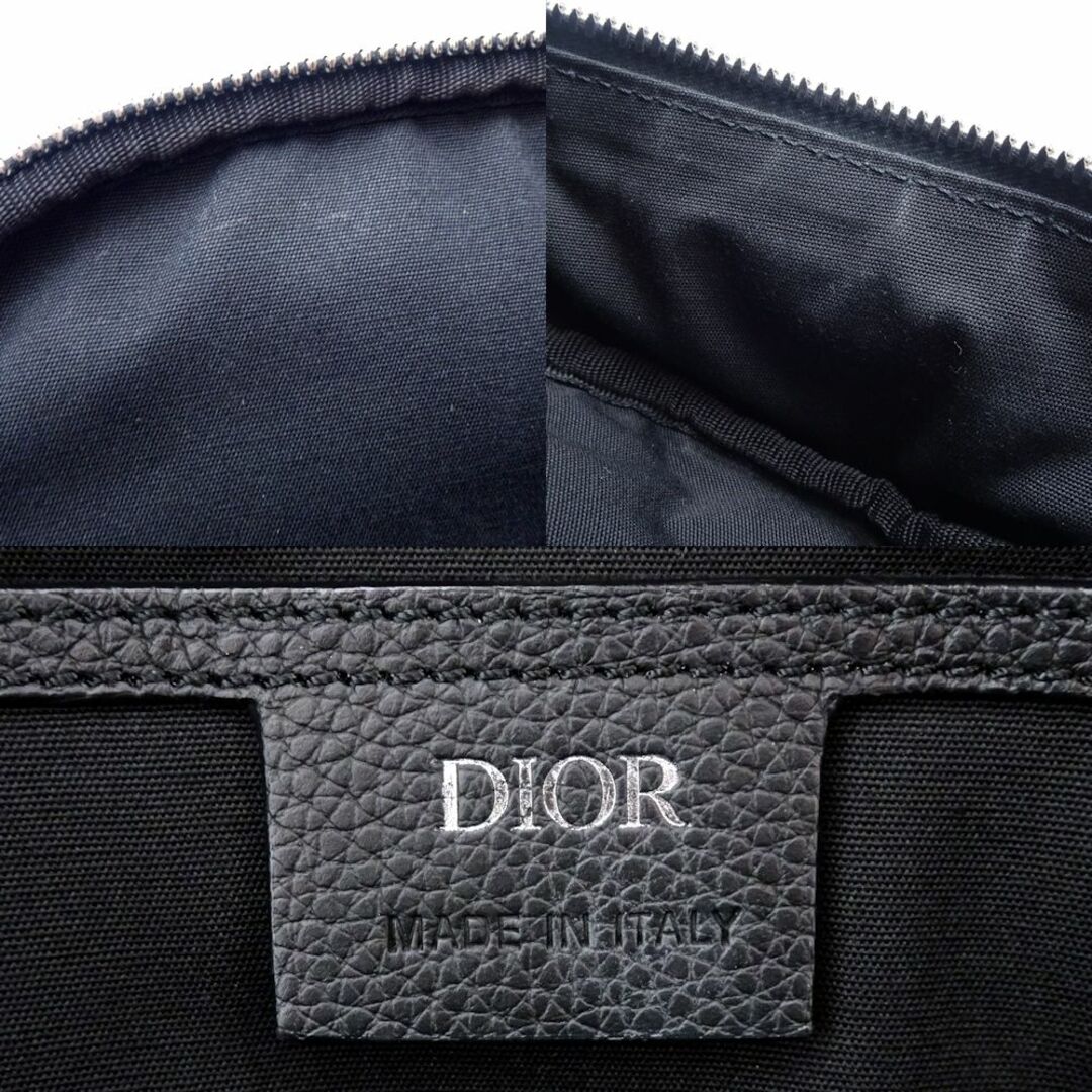 Christian Dior(クリスチャンディオール)のChristian Dior クリスチャンディオール Rider ミニ スリングバッグ 1ESBO038YKY-H27E ボディバッグ ジャガード キャンバスxレザー  ベージュ ブラック/351047【中古】 メンズのバッグ(ボディーバッグ)の商品写真