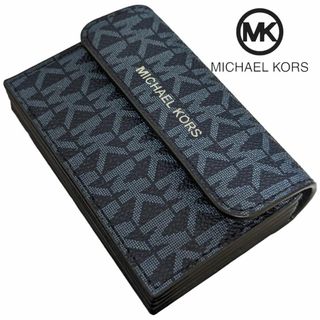 マイケルコース(Michael Kors)のMICHAEL KORS マイケルコース 　カードケース　メンズ　ネイビー(名刺入れ/定期入れ)