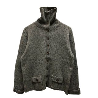 エディーバウアー(Eddie Bauer)のエディーバウアー カーディガン ハイネック カシミヤ混 ミックス糸 XL グレー(カーディガン)