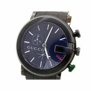 グッチ(Gucci)のグッチ GUCCI 腕時計 ☆ 101M メンズ クォーツ ウォッチ クロノ ブラック系 シェリー □5I6A ロフト00(腕時計(アナログ))