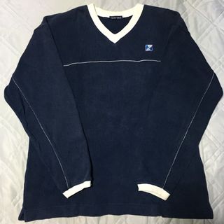 ステューシー(STUSSY)のNO BRAND PRODUCTS Vネックスウェット Navy(スウェット)