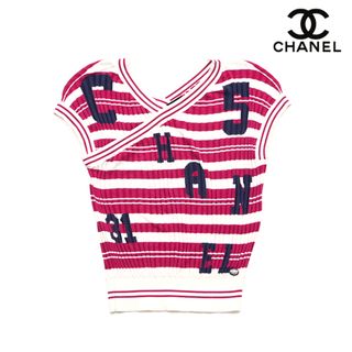 シャネル(CHANEL)のシャネル CHANEL ロゴ カットソー サイズ34 ニット シルク(ニット/セーター)