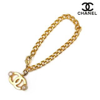 シャネル(CHANEL)のシャネル CHANEL ココマーク ゴールドパール 2002年 ブレスレット GP(ブレスレット/バングル)