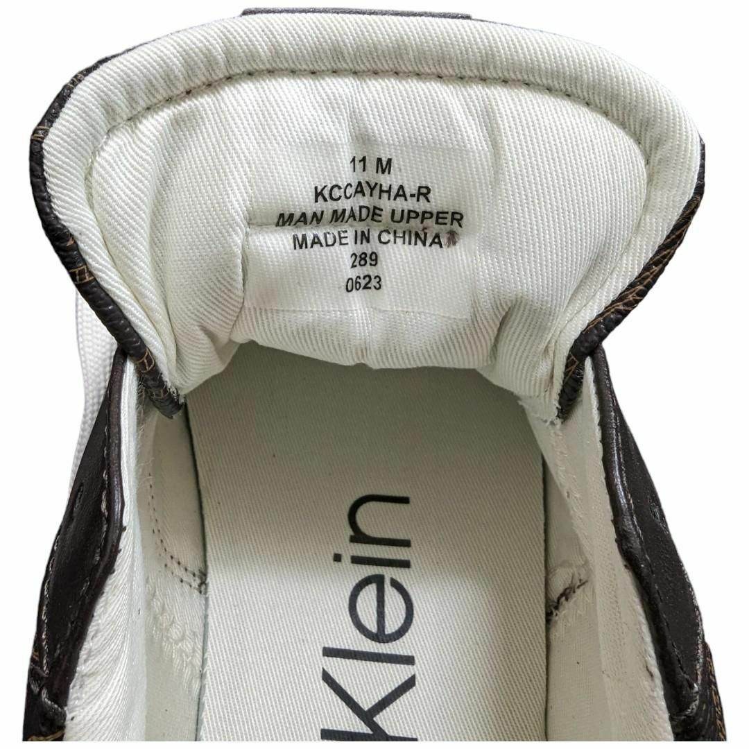 Calvin Klein(カルバンクライン)の【新品】カルバンクライン レザースニーカー ユニセックス 29cm 総ロゴ メンズの靴/シューズ(スニーカー)の商品写真