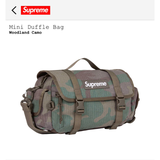 新品　Supreme Mini Duffle Bag Woodland Camo