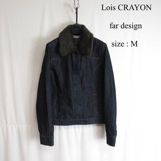 ロイスクレヨン(Lois CRAYON)のLois CRAYON ファー付き デニム ジャケット ジーンズ ブルゾン M(Gジャン/デニムジャケット)