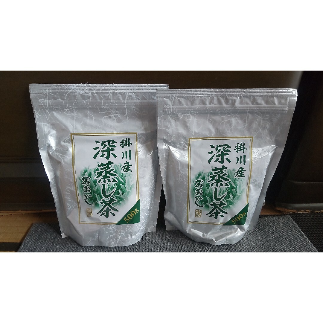 静岡茶(シズオカチャ)の【未開封】掛川産　深蒸し茶500g×2袋 食品/飲料/酒の飲料(茶)の商品写真