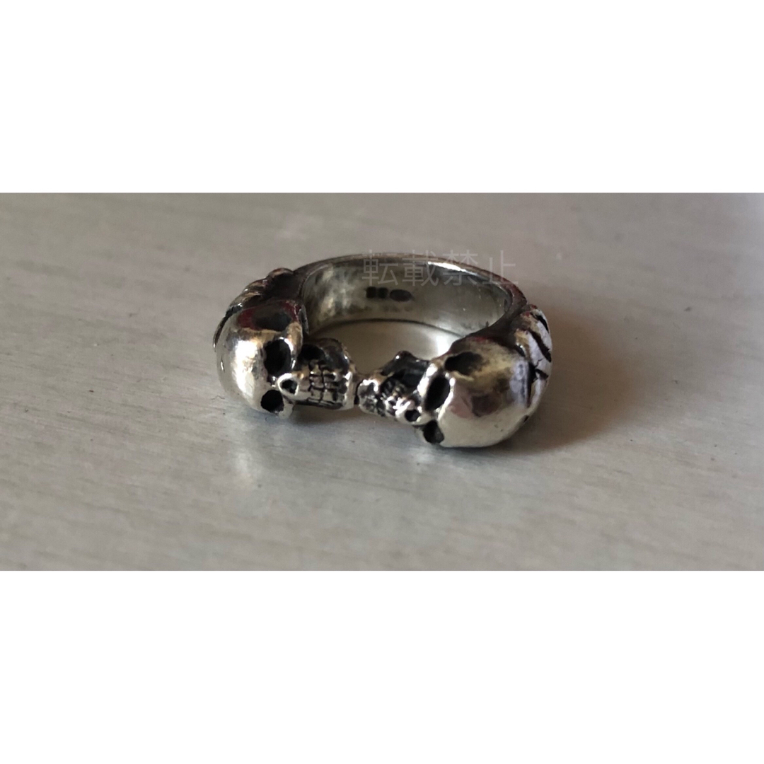 CRAZY PIG(クレイジーピッグ)の期間限定セール★CRAZY PIG TWO SKULLS TUDOR RING メンズのアクセサリー(リング(指輪))の商品写真