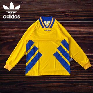 アディダス(adidas)の90s デサント製　アディダス　スウェーデン代表　ホームゲームシャツ　長袖(Tシャツ/カットソー(七分/長袖))