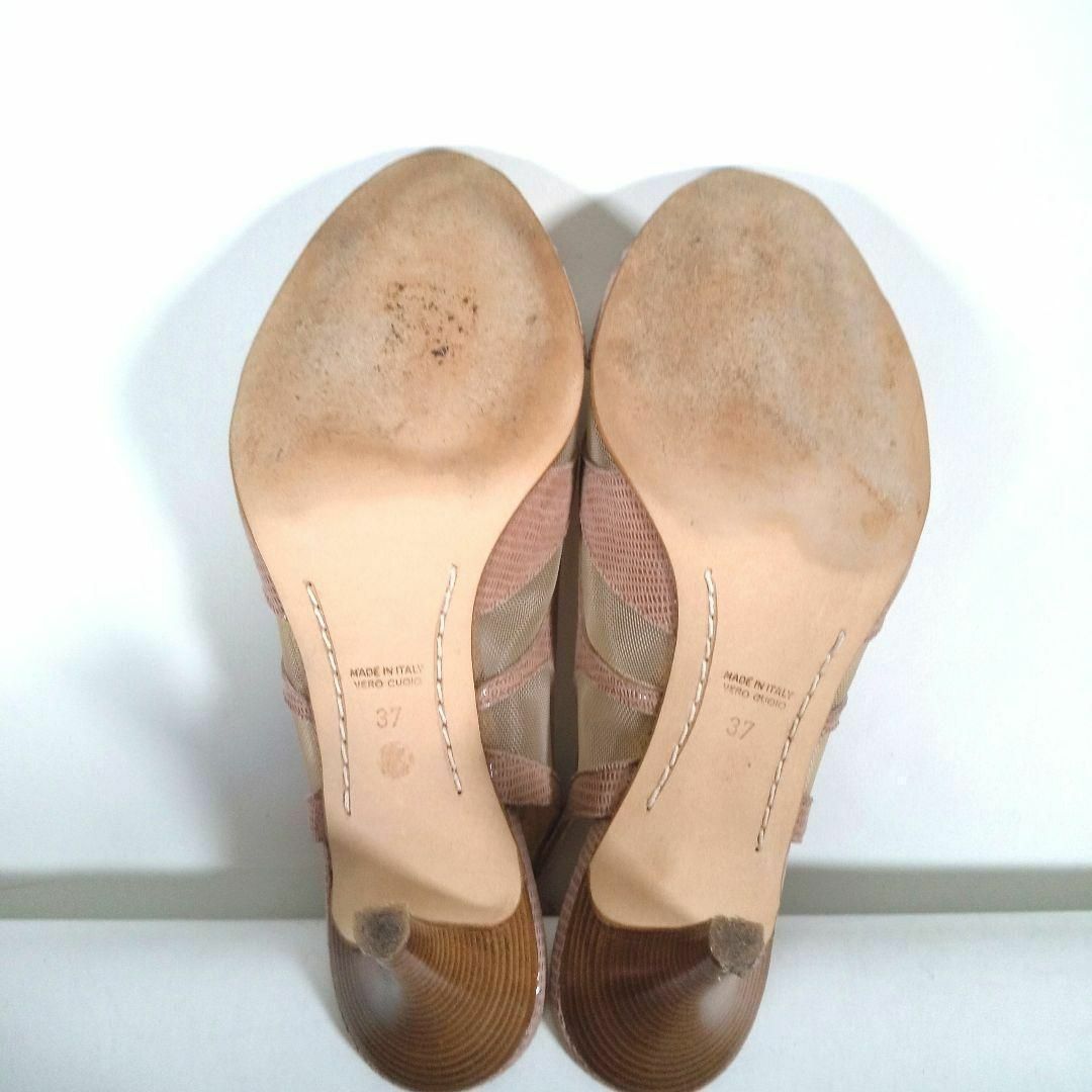 PELLICO(ペリーコ)のPELLICO ペリーコ◎本革サンダル(23.5)メッシュ バックストラップ レディースの靴/シューズ(ハイヒール/パンプス)の商品写真
