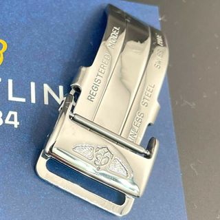 ブライトリング(BREITLING)のc197激レア【ブライトリング】18mm Dバックル 鏡面 レザーベルト用 美品(レザーベルト)