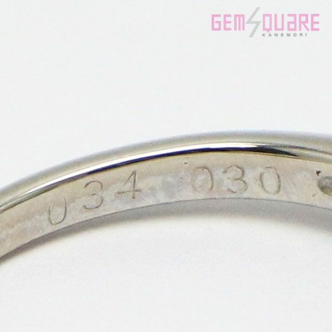Pt900 エメラルド ダイヤモンド リング 指輪 E0.34 D0.30 2.7g 4.5号 仕上げ済 レディースのアクセサリー(リング(指輪))の商品写真