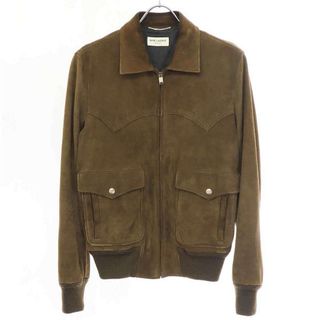 サンローラン(Saint Laurent)のSAINT LAURENT PARIS サンローラン パリ 15AW A2 スウェードレザージャケット ブラウン(レザージャケット)