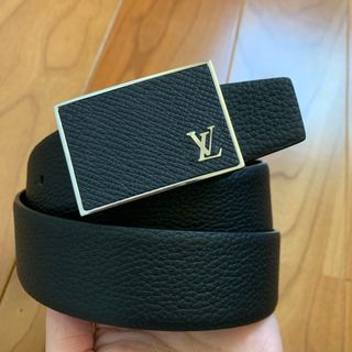 ルイ ヴィトン LOUIS VUITTON ベルト・LV アクア 40MM リバーシブル M0726U ライトブルー シルバー金具 未使用品