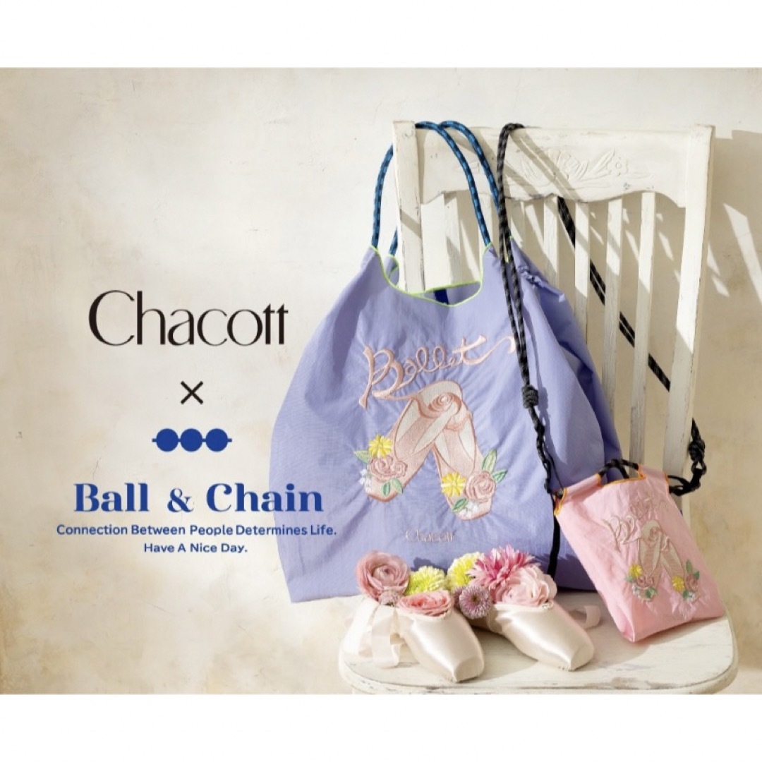 CHACOTT - チャコット ボールアンドチェーン コラボ エコバッグ L 黒 