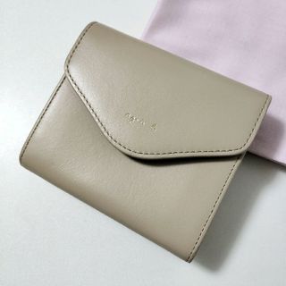 アニエスベー(agnes b.)のアニエスベー 折財布 本革レザー ベージュ系 美品(財布)