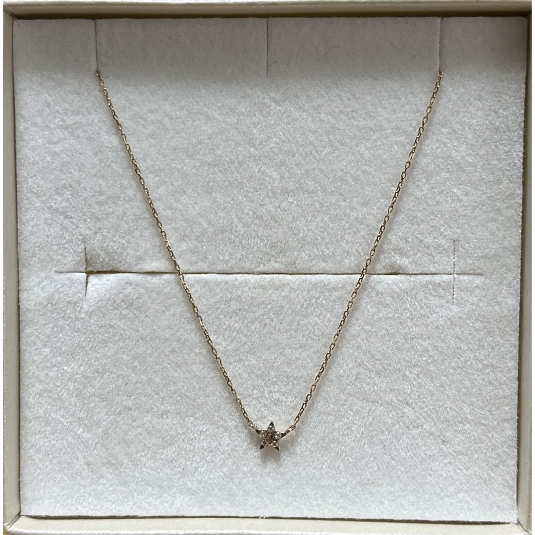【うさうさぎ様　専用】K10 スターダイヤモンド ネックレス　イエローゴールド レディースのアクセサリー(ネックレス)の商品写真