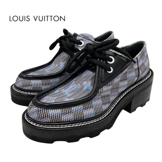 ルイヴィトン(LOUIS VUITTON)のルイヴィトン LOUIS VUITTON LV ボブールライン ローファー 革靴 レースアップシューズ ダービー モノグラム ダミエ マルチカラー(ローファー/革靴)