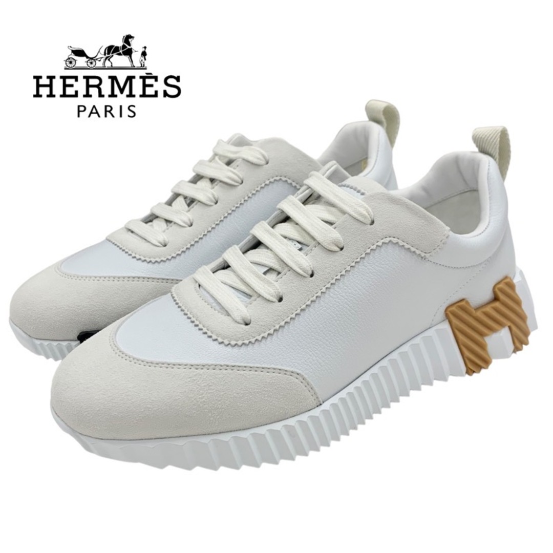 Hermes(エルメス)の未使用 エルメス HERMES バウンシング スニーカー 靴 シューズ レザー スエード ホワイト レディースの靴/シューズ(スニーカー)の商品写真