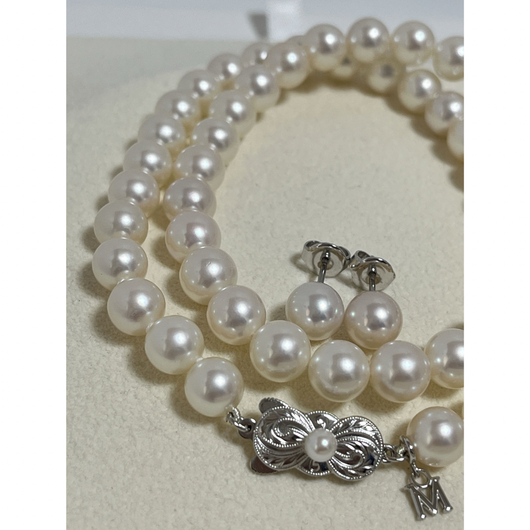 ミキモト MIKIMOTO パールネックレス ピアス セット - アクセサリー