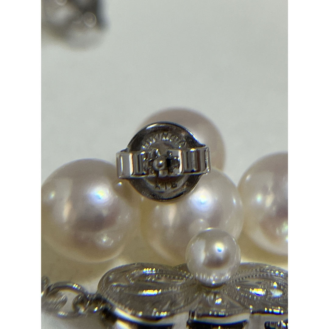 MIKIMOTO(ミキモト)のミキモト　7.5〜8㎜　パールネックレス　7.8㎜ K18ピアスセット  美品 レディースのアクセサリー(ネックレス)の商品写真