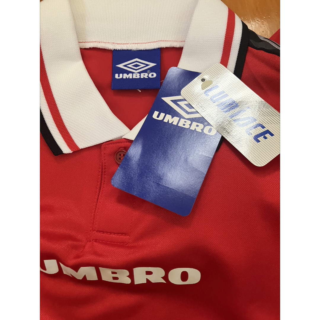 UMBRO(アンブロ)のレア　90s UMBRO ゲームシャツ　長袖　デサント製　新品未使用タグ付き スポーツ/アウトドアのサッカー/フットサル(ウェア)の商品写真
