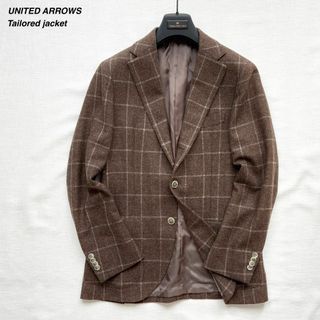 UNITED ARROWS - 極美品 ユナイテッドアローズ ウィンドウペン テーラードジャケット 茶 44