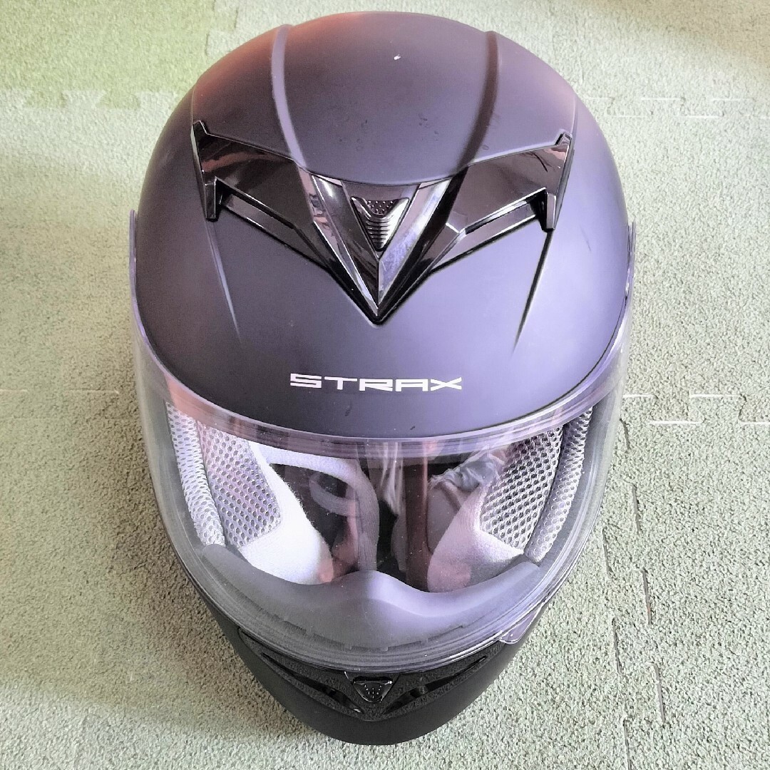 リード工業(リードコウギョウ)のリード工業 STRAX マットブラック Mサイズ 自動車/バイクのバイク(ヘルメット/シールド)の商品写真