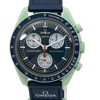 オメガ(OMEGA)のオメガ×スウォッチ(OMEGA×Swatch) MISSON ON EARTH Speedmaster BIOCERAMIC MOONSWATCH クオーツ VELCRO (文字盤：ブルー) 【SAランク】【中古】(腕時計(アナログ))