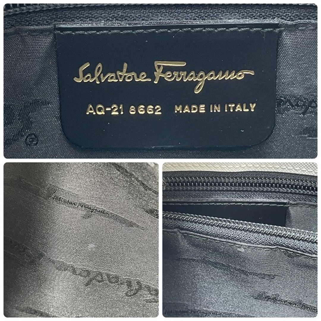 Ferragamo(フェラガモ)のサルバトーレ・フェラガモ(Salvatore Ferragamo) AQ-218662 ガンチーニ ワンショルダー ショルダーバッグ レディース (カラー：ホワイト) 【ABランク】【中古】 レディースのバッグ(ショルダーバッグ)の商品写真