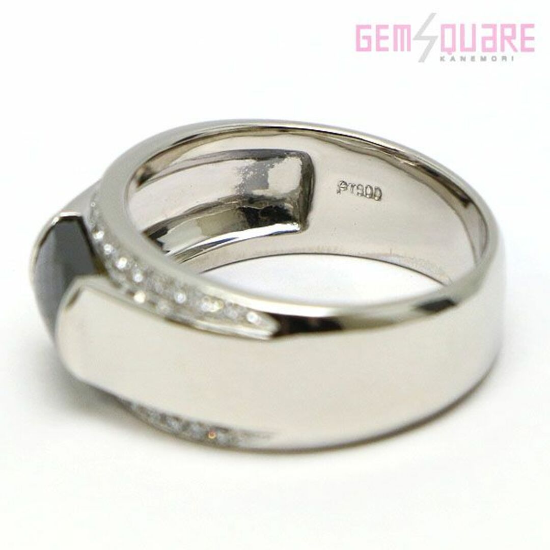 Pt900 ブラックダイヤリング メンズ 指輪 BD1.35 D0.29 10.9g 16号 仕上げ済  レディースのアクセサリー(リング(指輪))の商品写真