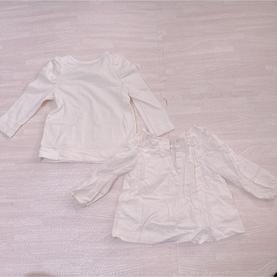 petit main(プティマイン)の女の子　子供服　ロンT4点まとめ売り　サイズ80 キッズ/ベビー/マタニティのベビー服(~85cm)(シャツ/カットソー)の商品写真