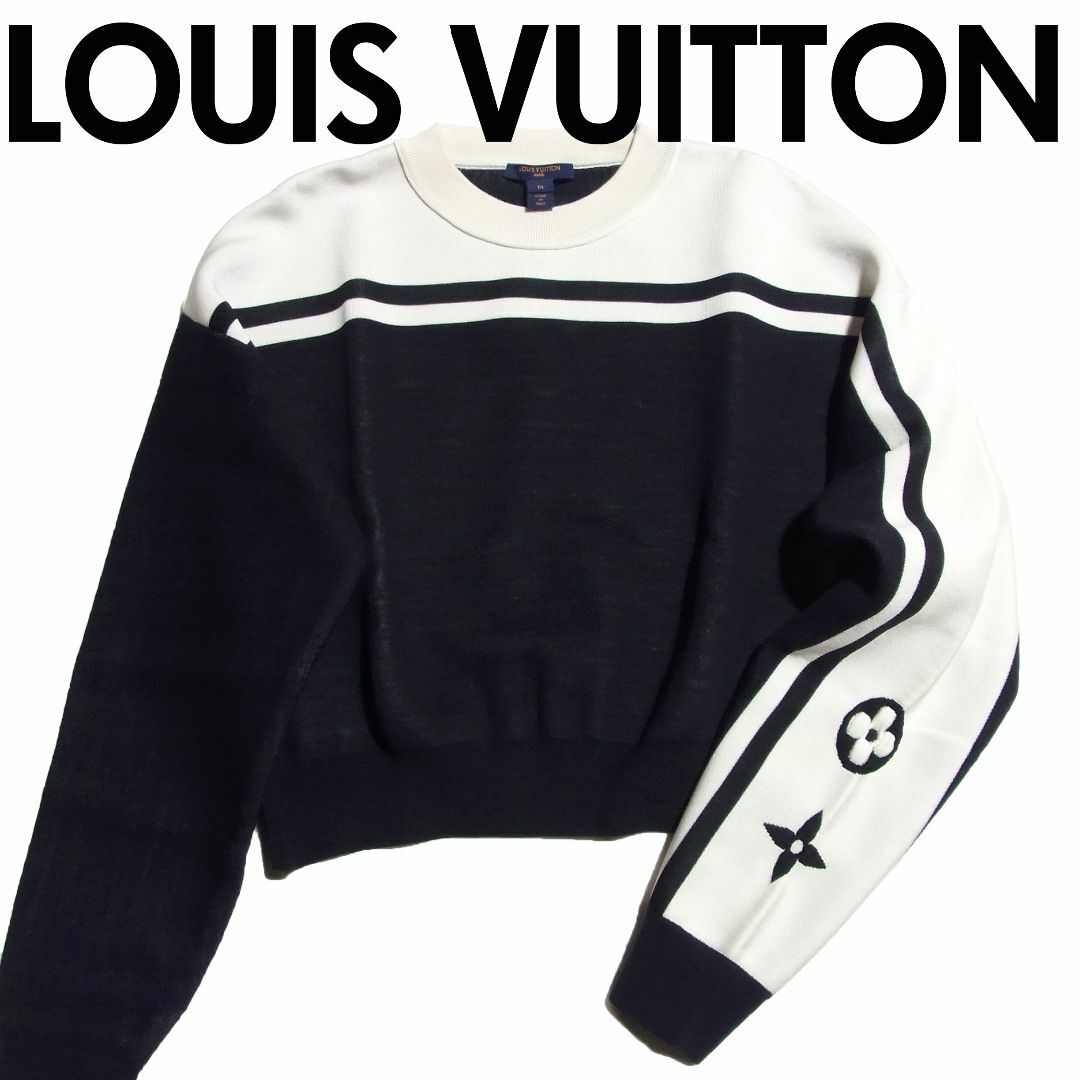 LOUIS VUITTON - 22AW ルイヴィトン ブロックニット クロップド セーター モノグラム M