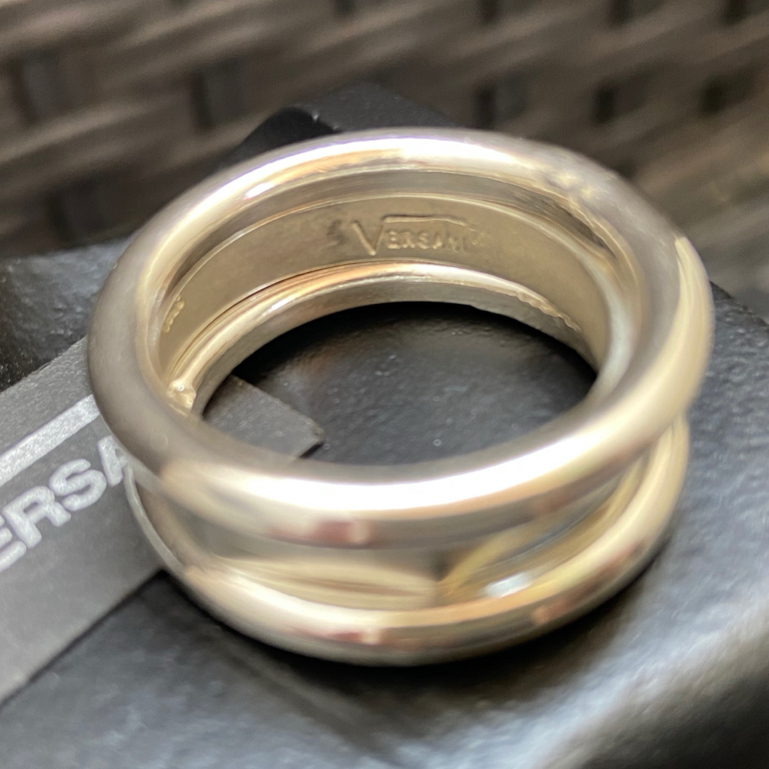 VERSANI NY【23号】ポリゴンデザイン 3連リング Silver 925 メンズのアクセサリー(リング(指輪))の商品写真