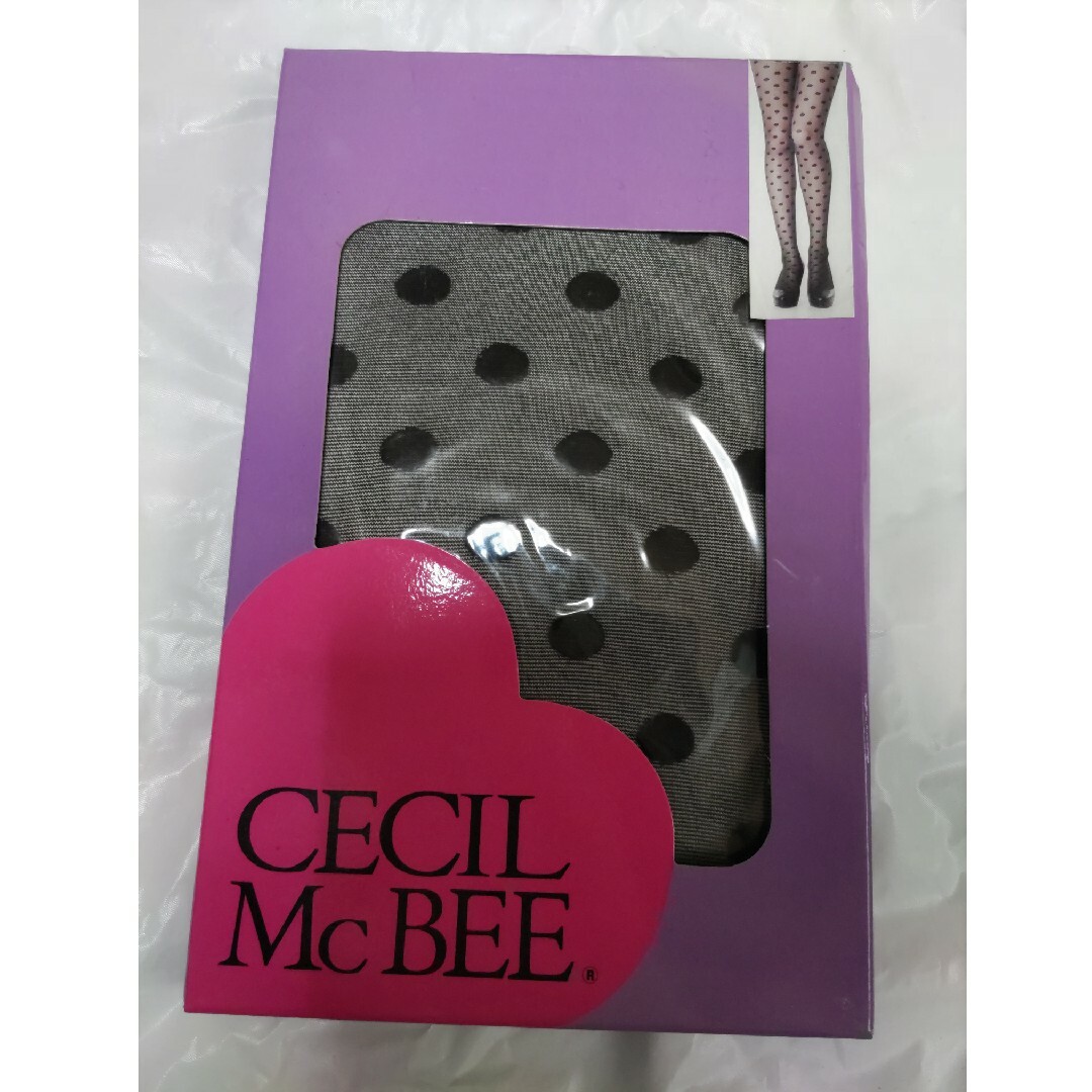 CECIL McBEE(セシルマクビー)のセシルマクビー Tuche ドットタイツ 2個セット レディースのレッグウェア(タイツ/ストッキング)の商品写真