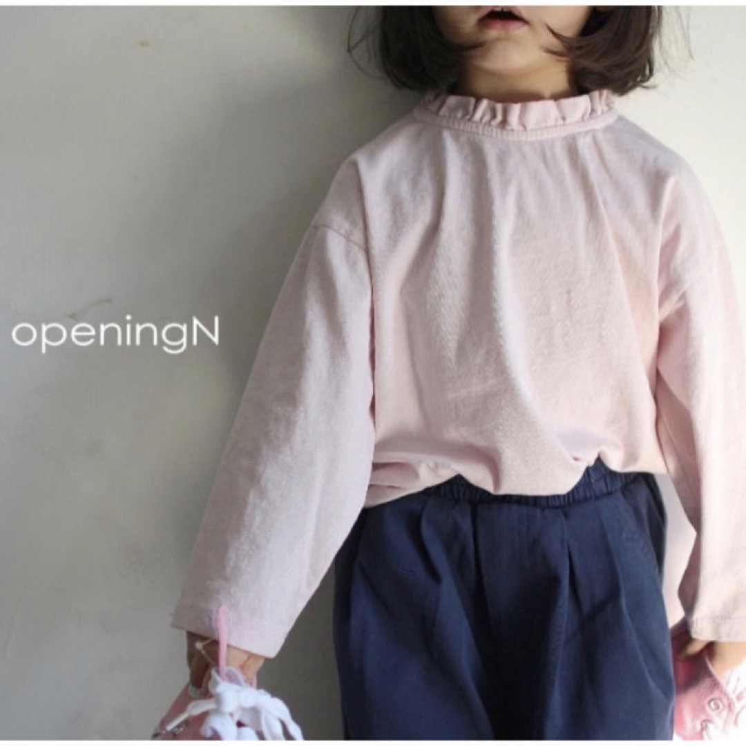 openingN*キッズ*プルオーバートップス*ベビーピンク*XS*80〜90 キッズ/ベビー/マタニティのベビー服(~85cm)(Ｔシャツ)の商品写真