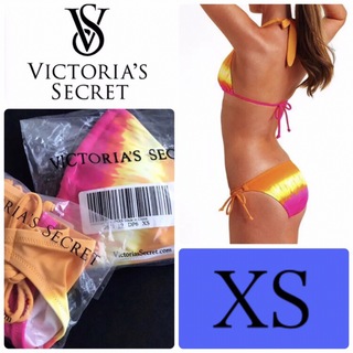 ヴィクトリアズシークレット(Victoria's Secret)のレア 新品 水着 ヴィクトリアシークレット タイダイ ピンクオレンジ XS(水着)
